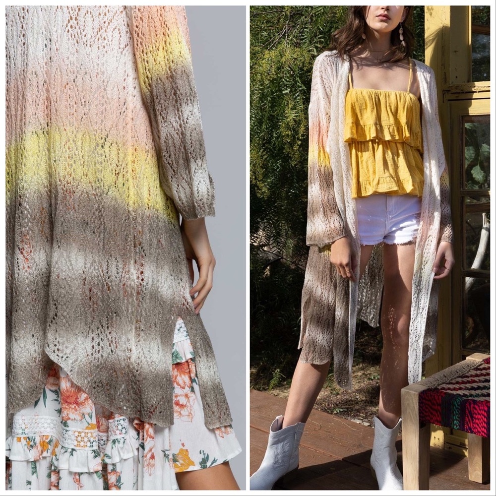 POL Hand Dyed Knit Sherbet Cardigan - Picture 8 of 11
